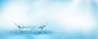 水滴简约背景水波淡蓝色透明水清新蓝色淘宝简约海报背景